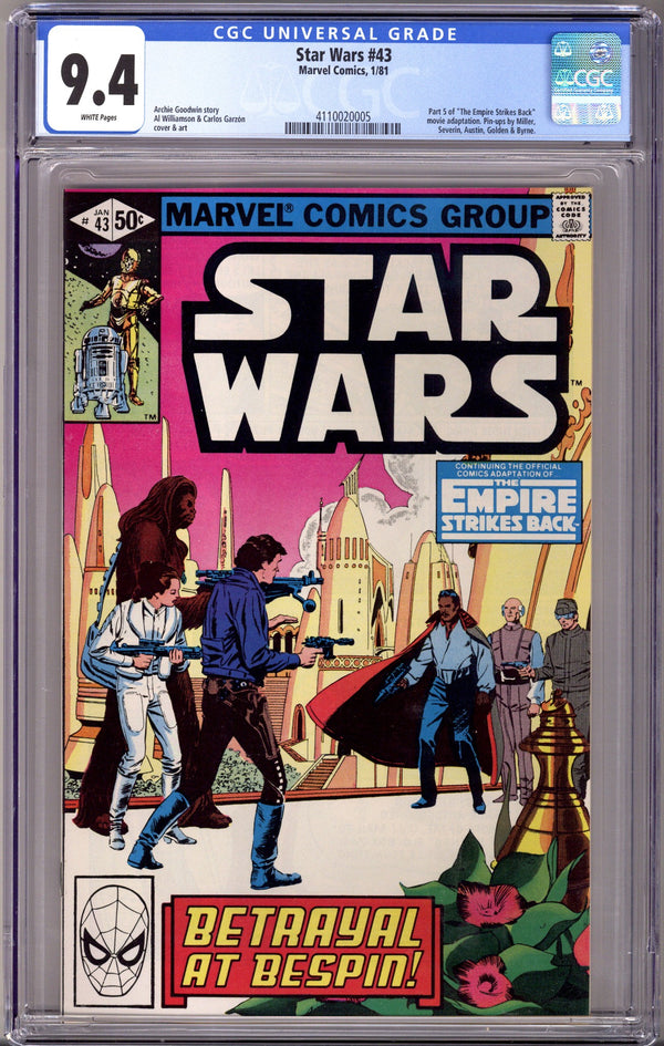 Star Wars Vol 1 43 CGC 9.4 (1981)