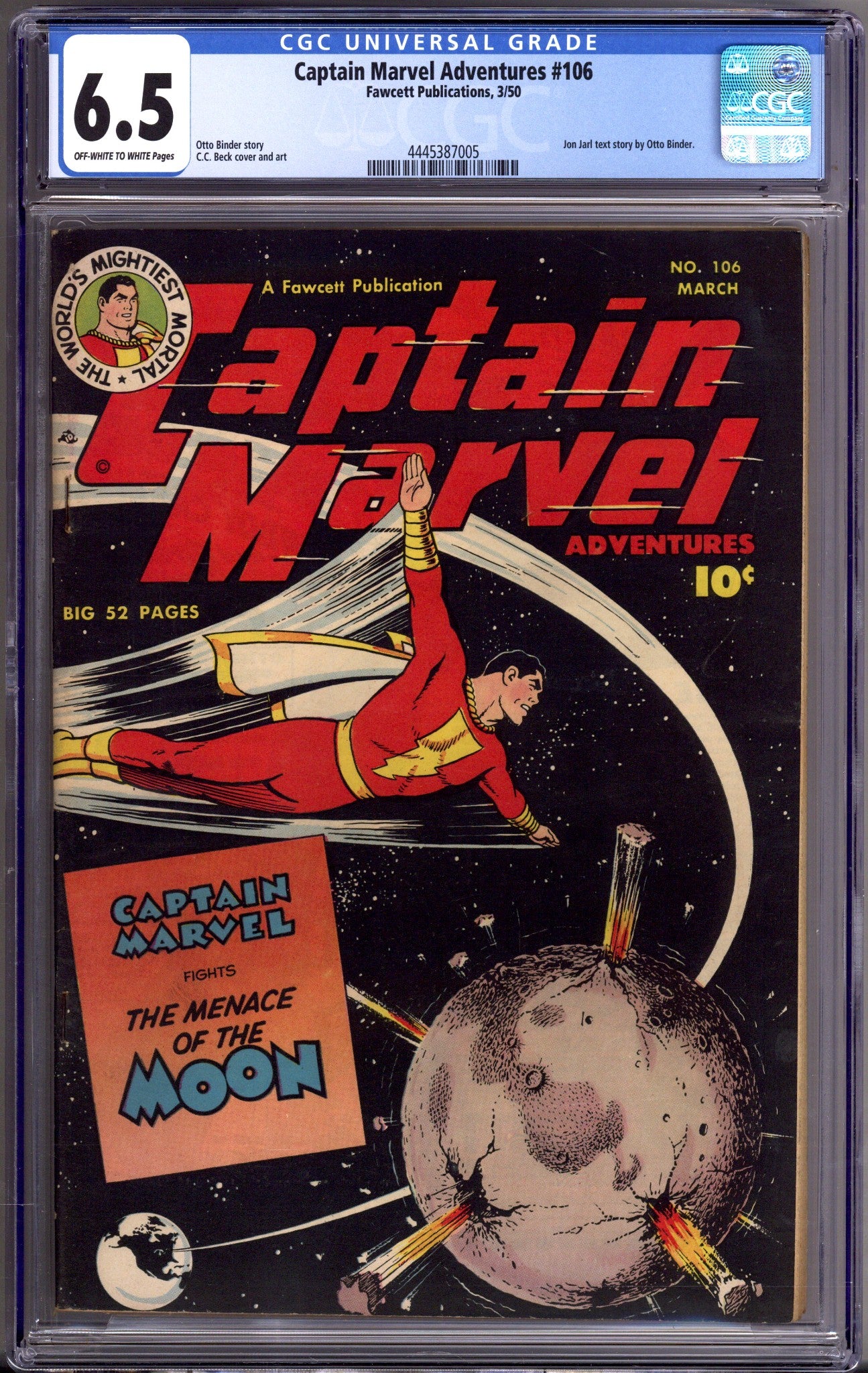 Captain Marvel Adventures 106 CGC 6.5 (FN+) (1950) 