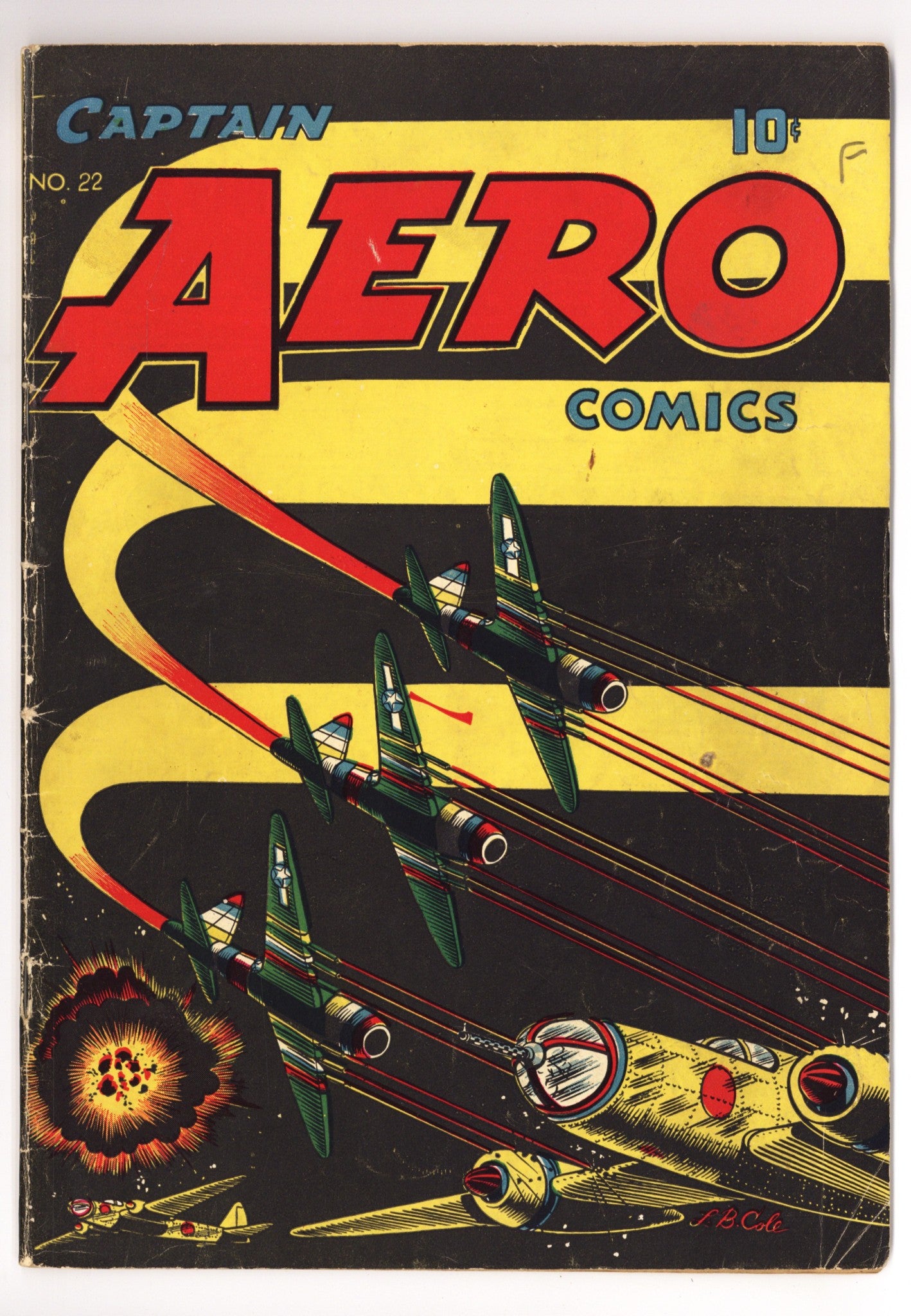 Captain Aero Comics 22 VG (4.0) (1945) 
