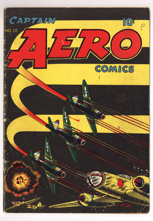 Captain Aero Comics 22 VG (4.0) (1945)
