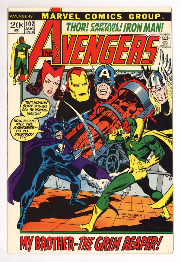 The Avengers Vol 1 102 VF (8.0) (1972)
