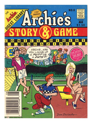 Archie's Story & Game Digest Magazine 8 Low Grade (1988) Canadian Price Variant