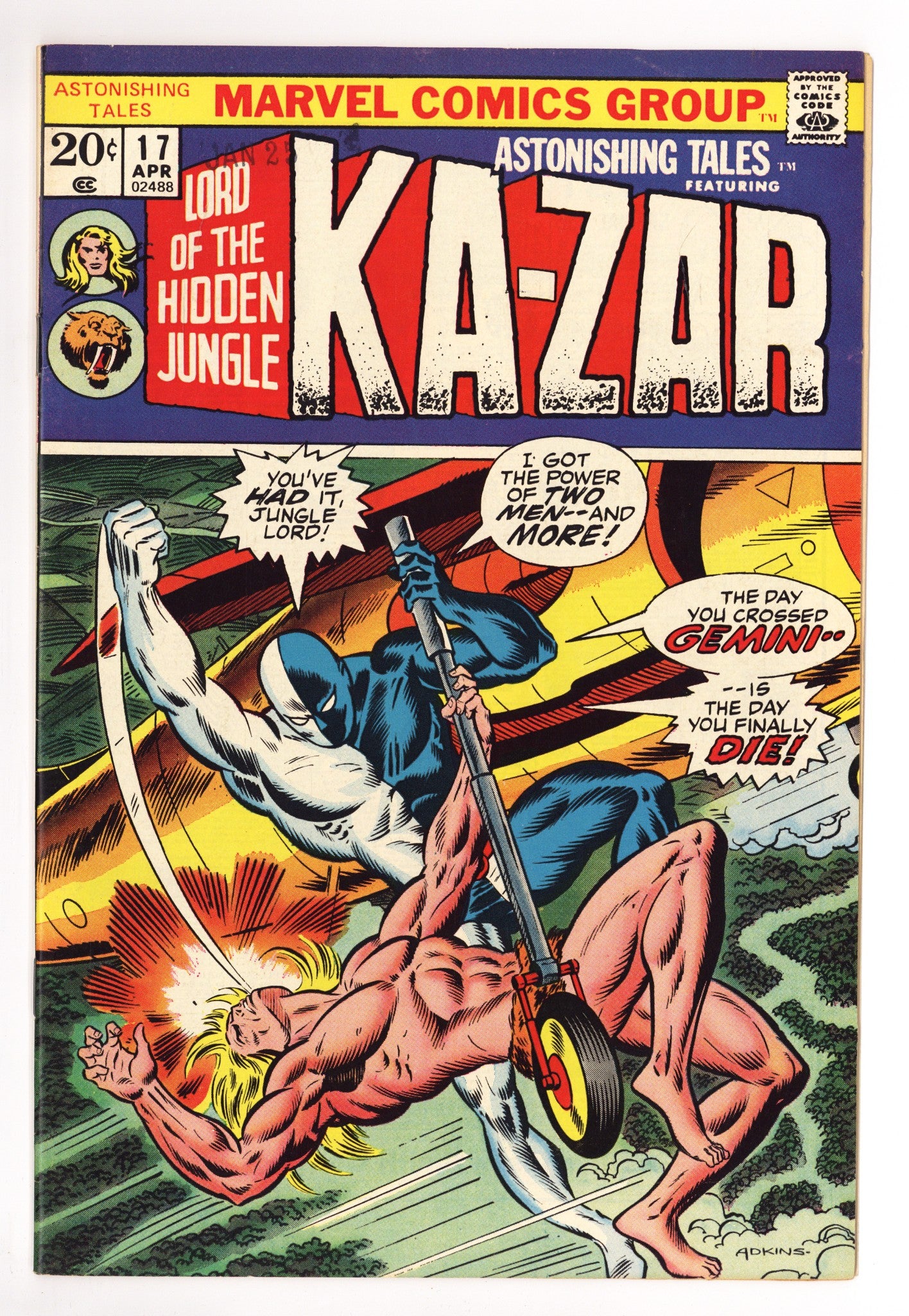Astonishing Tales Vol 1 17 VF (8.0) (1973) 