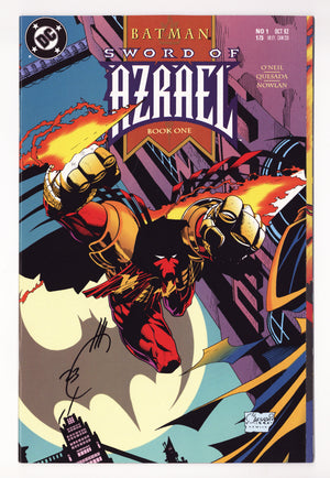 Batman: Sword of Azrael 1 VF+ (8.5) (1992) Signed x1 Cover Joe Quesada