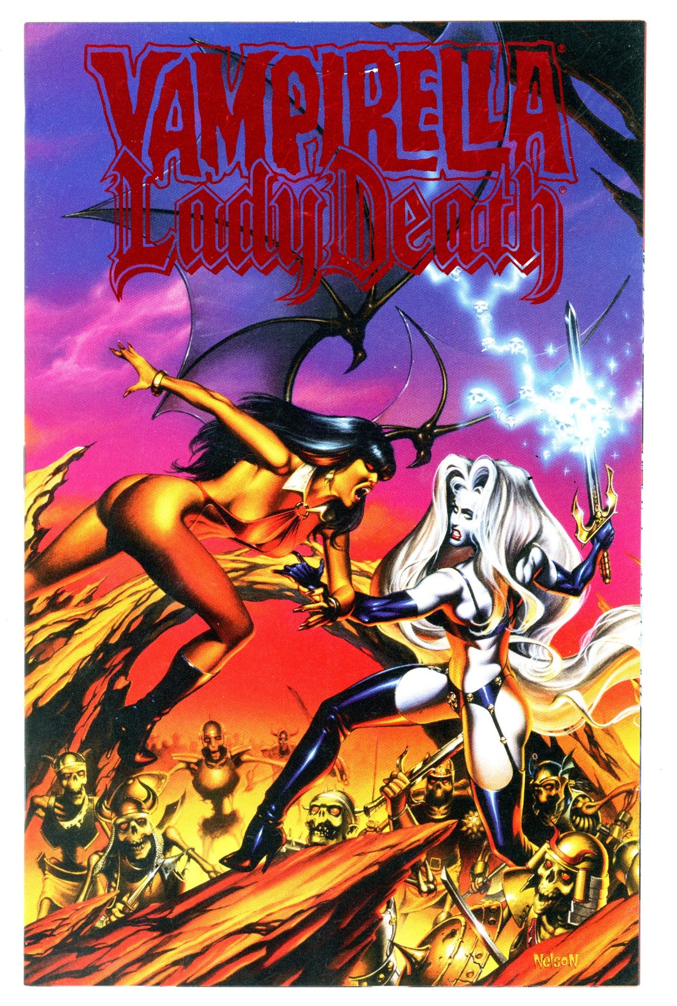 Vampirella / Lady Death 1 Nelson Red Foil Variant NM- (1999)
