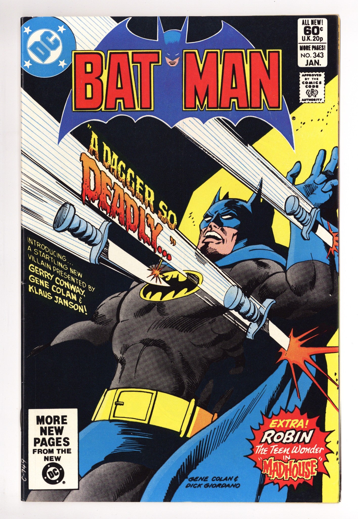 Batman Vol 1 343 Mid Grade (1982) 