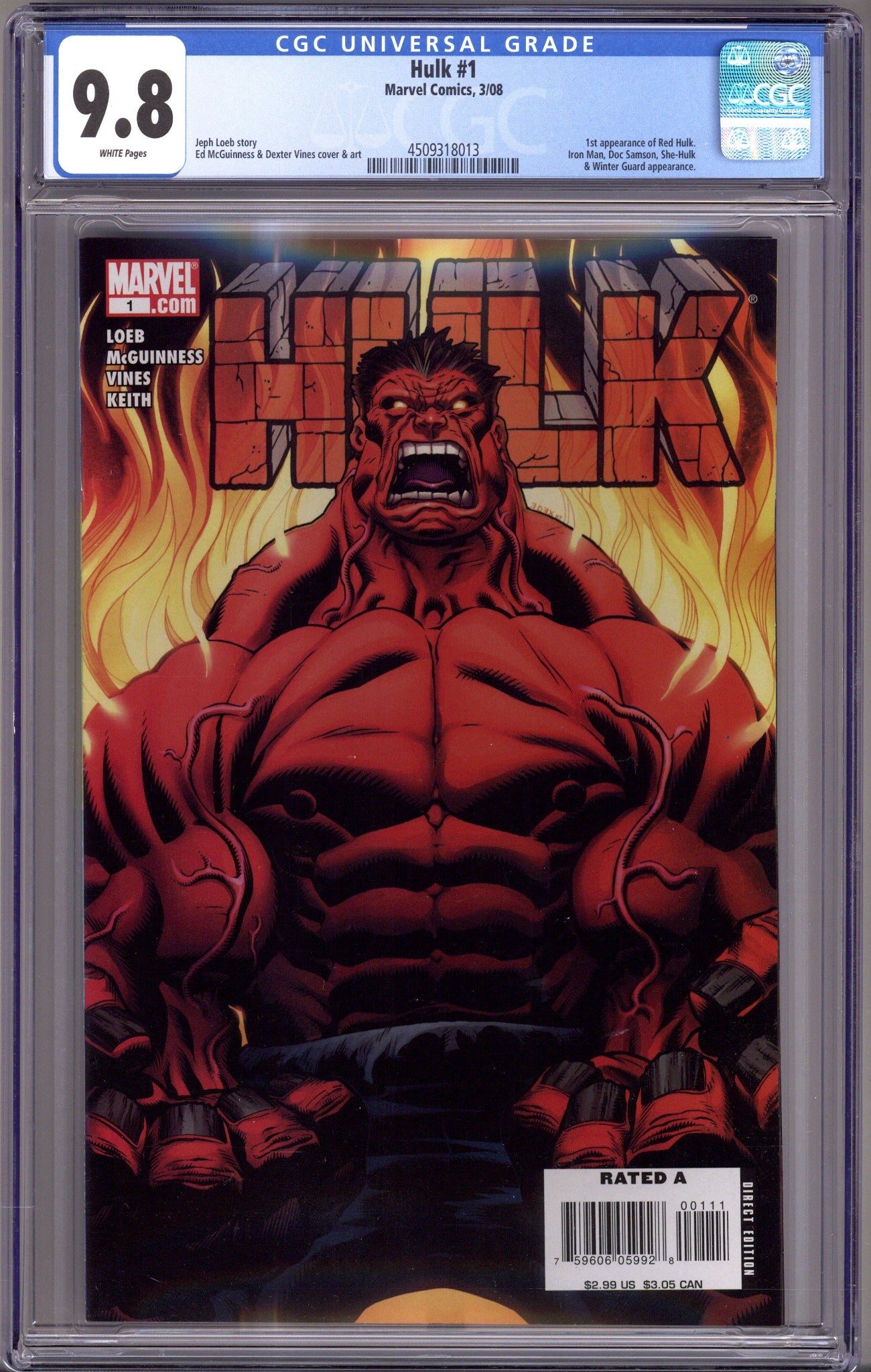 Hulk Vol 1 1 CGC 9.8 (NM/M) (2008) 