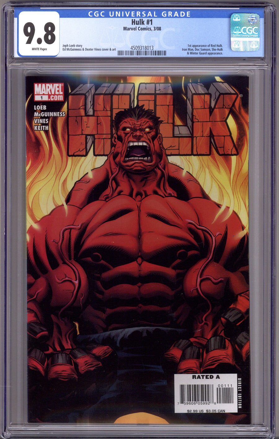 Hulk Vol 1 1 CGC 9.8 (NM/M) (2008) 