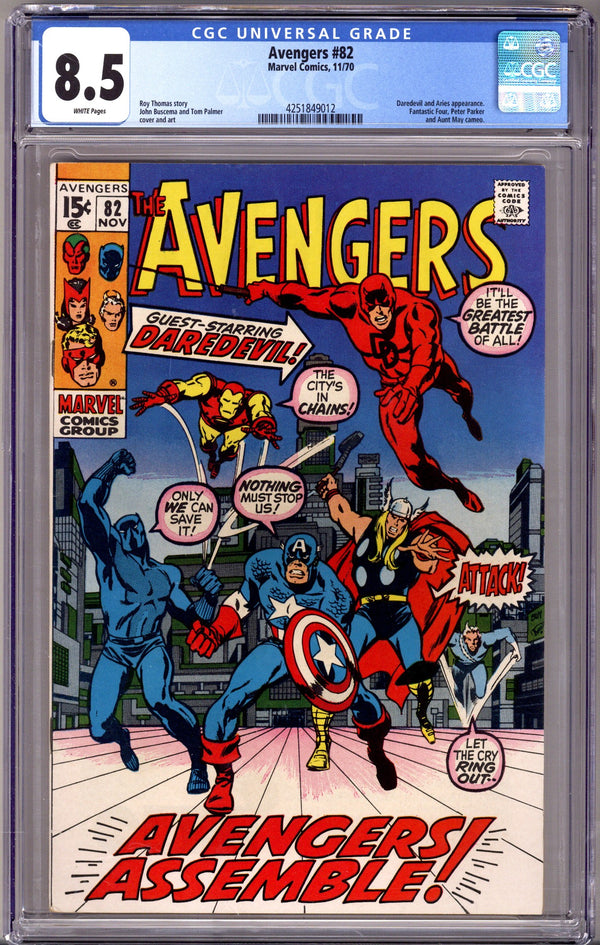 The Avengers Vol 1 82 CGC 8.5 (VF+) (1970)