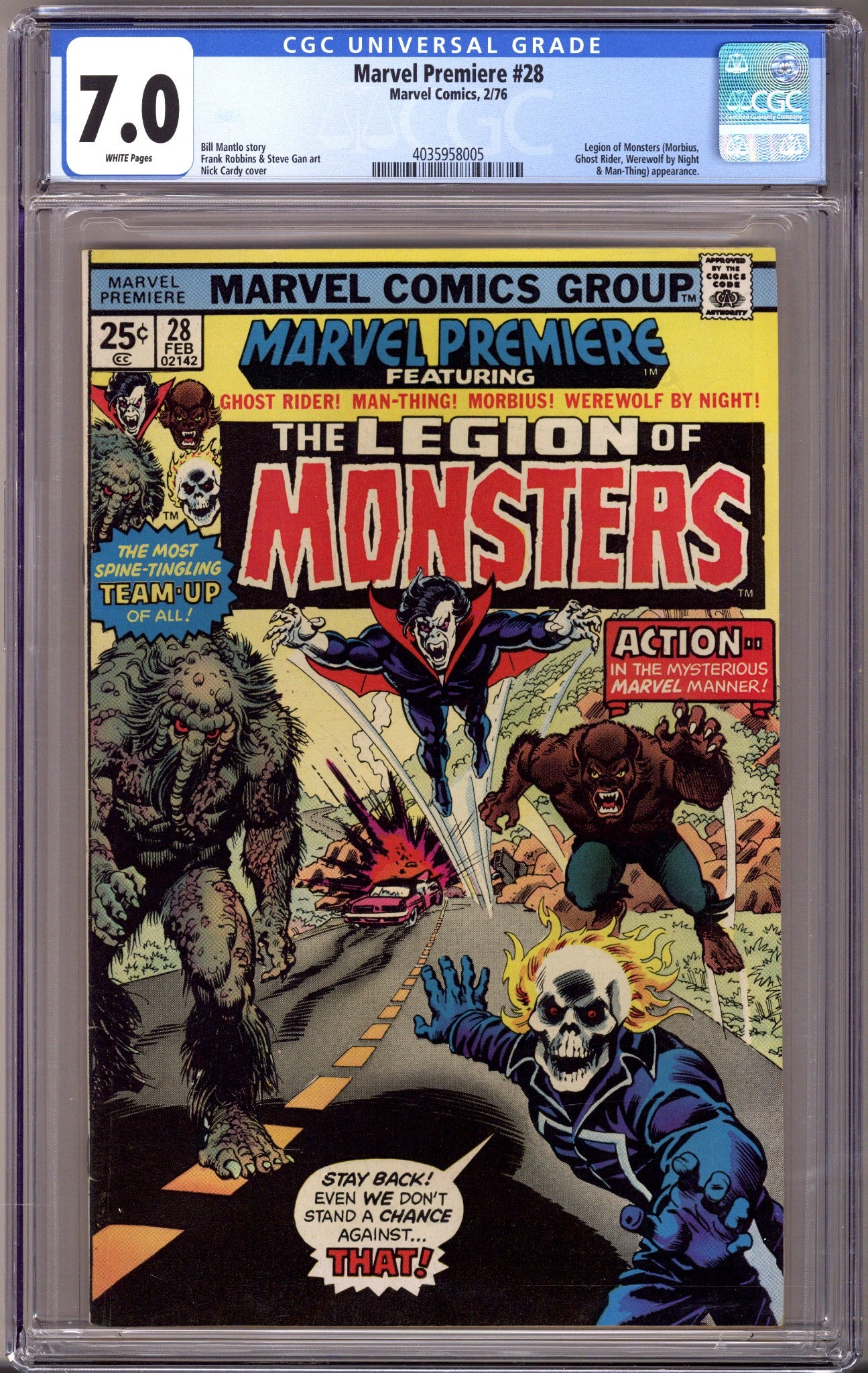 Marvel Premiere 28 CGC 7.0 (FN/VF) (1976) 
