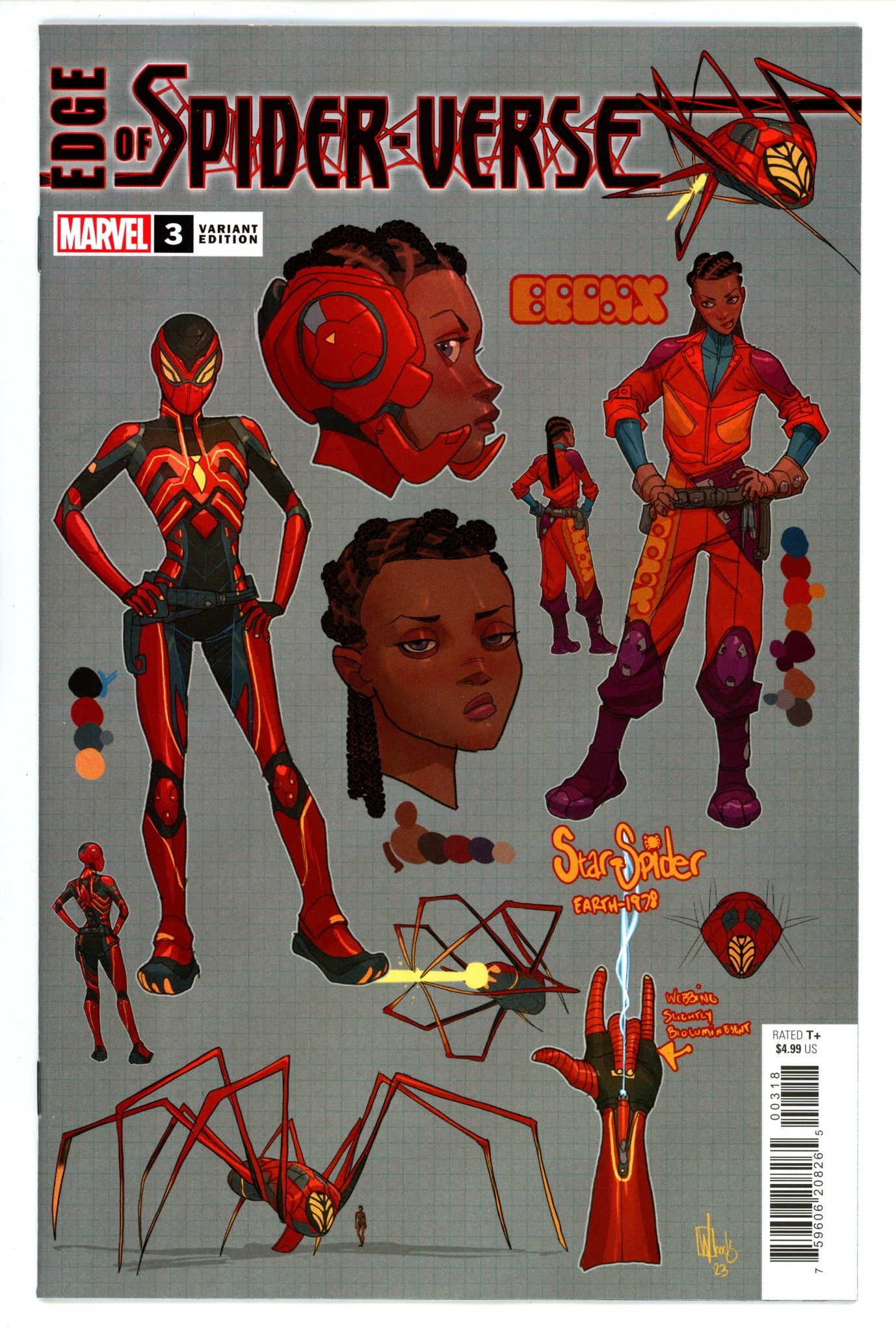 Edge Of Spider-Verse Vol 4 3 Woods Design Incentive Variant NM- (2024)