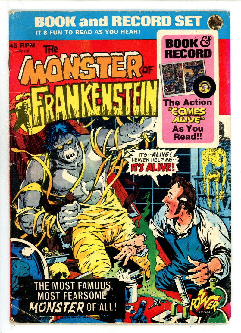 The Monster of Frankenstein [Book and Record Set] PR14 GD/VG (3.0) No Record (1974) 