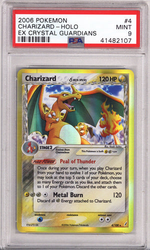 Pokemon Ex Crystal Guardians Charizard - Holo PSA Mint 9 (2006)