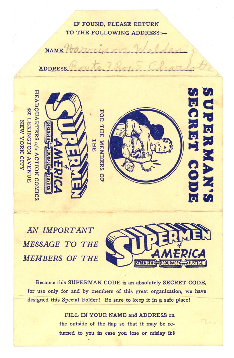 Superman's Secret Code [nn] (1940) 