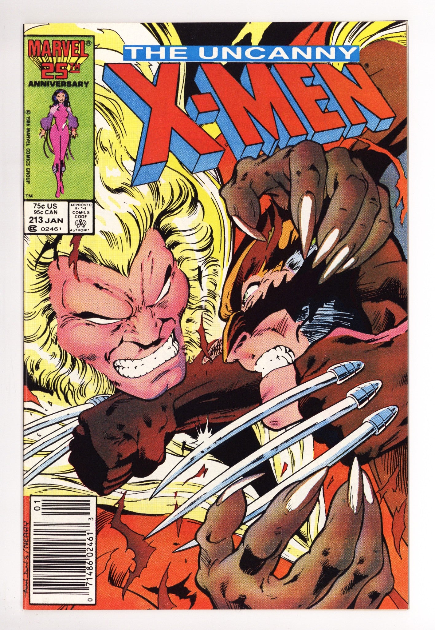 The Uncanny X-Men Vol 1 213 VF/NM (9.0) (1987) Newsstand 