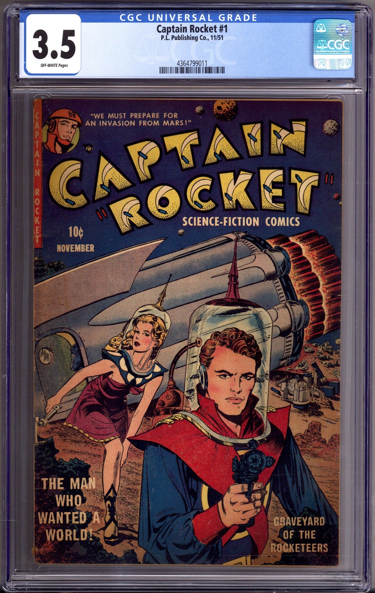 Captain Rocket 1 CGC 3.5 (VG-) (1951) 