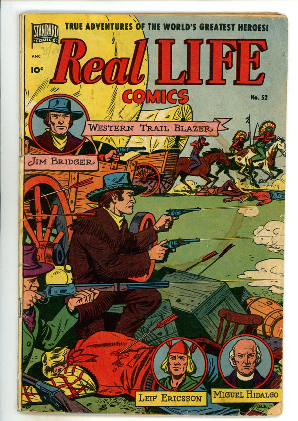 Real Life Comics 52 GD+ (2.5) Interior Cover Tape (1950)