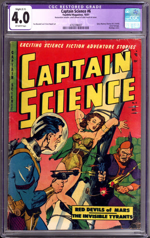 Captain Science 6 CGC 4.0 (VG) Restored (1951)