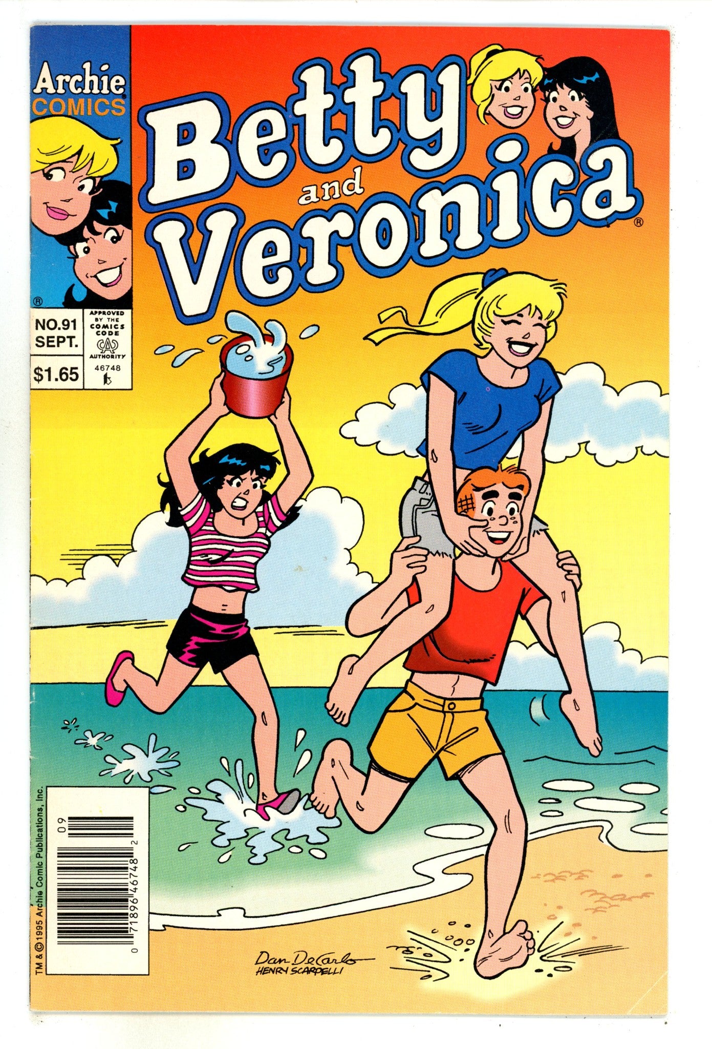 Betty and Veronica Vol 1 91 Mid Grade (1995) Canadian Price Variant 