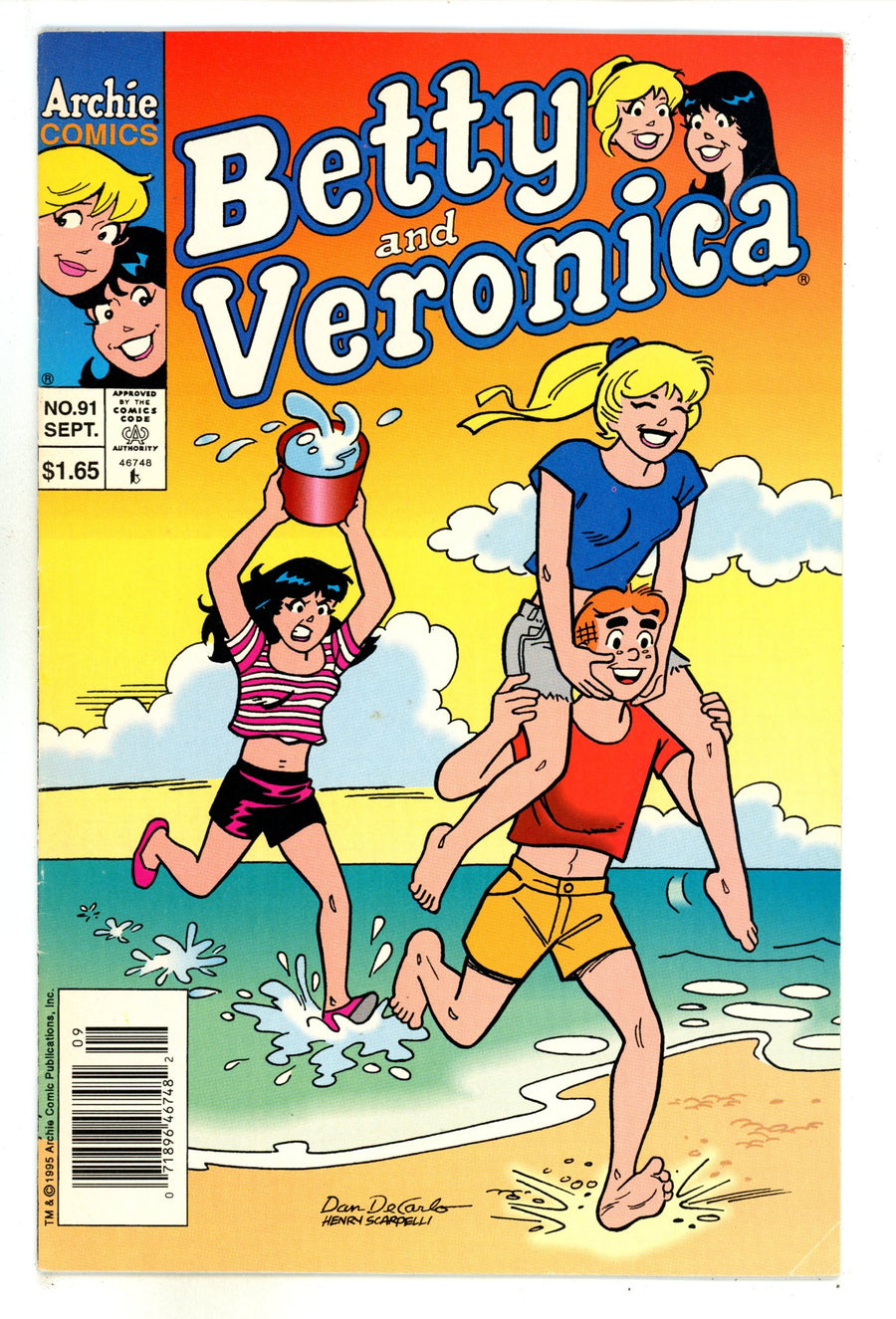 Betty and Veronica Vol 1 91 Mid Grade (1995) Canadian Price Variant 