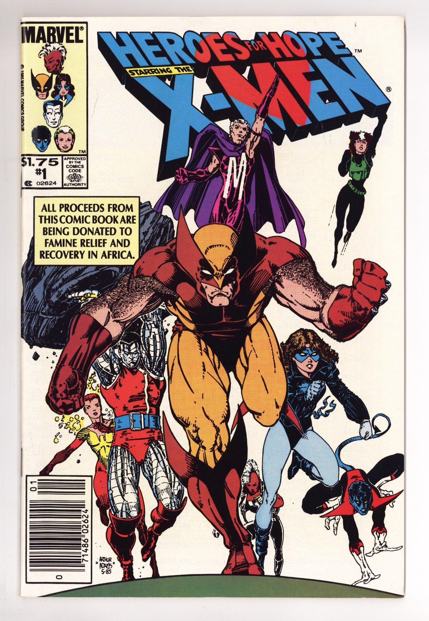Heroes for Hope Starring the X-Men 1 VF/NM (9.0) (1985) Canadian Price Variant 