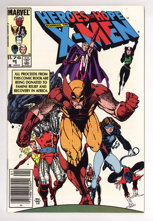 Heroes for Hope Starring the X-Men 1 VF/NM (9.0) (1985) Canadian Price Variant