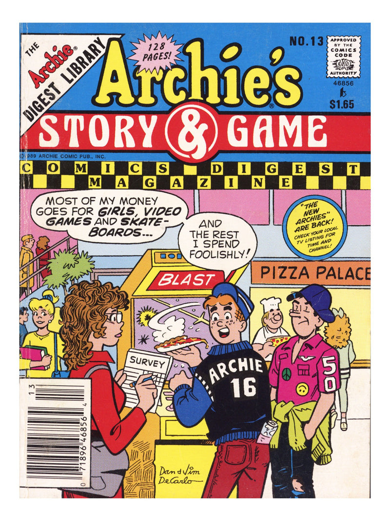 Archie's Story & Game Digest Magazine 13 Low Grade (1989) Canadian Price Variant 