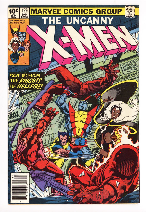 The X-Men Vol 1 129 FN (6.0) (1980) Newsstand Signed x1 1st Page Terry Austin