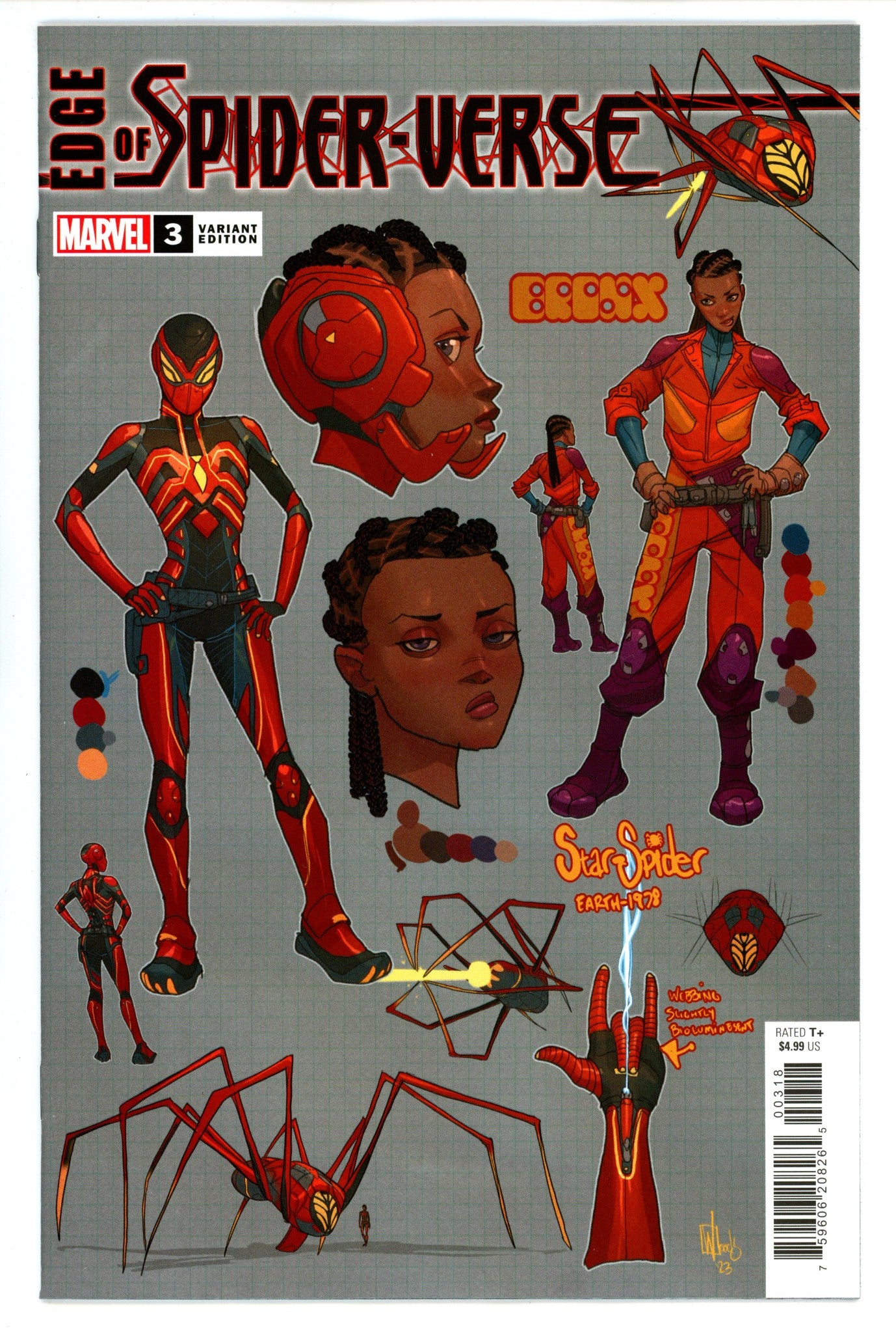 Edge Of Spider-Verse Vol 4 3 Woods Design Incentive Variant NM (2024)