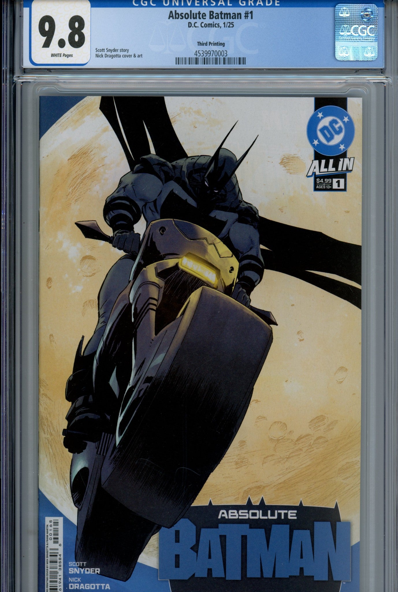 Absolute Batman 1 CGC 9.8 (NM/M) (2025) 3rd Print 