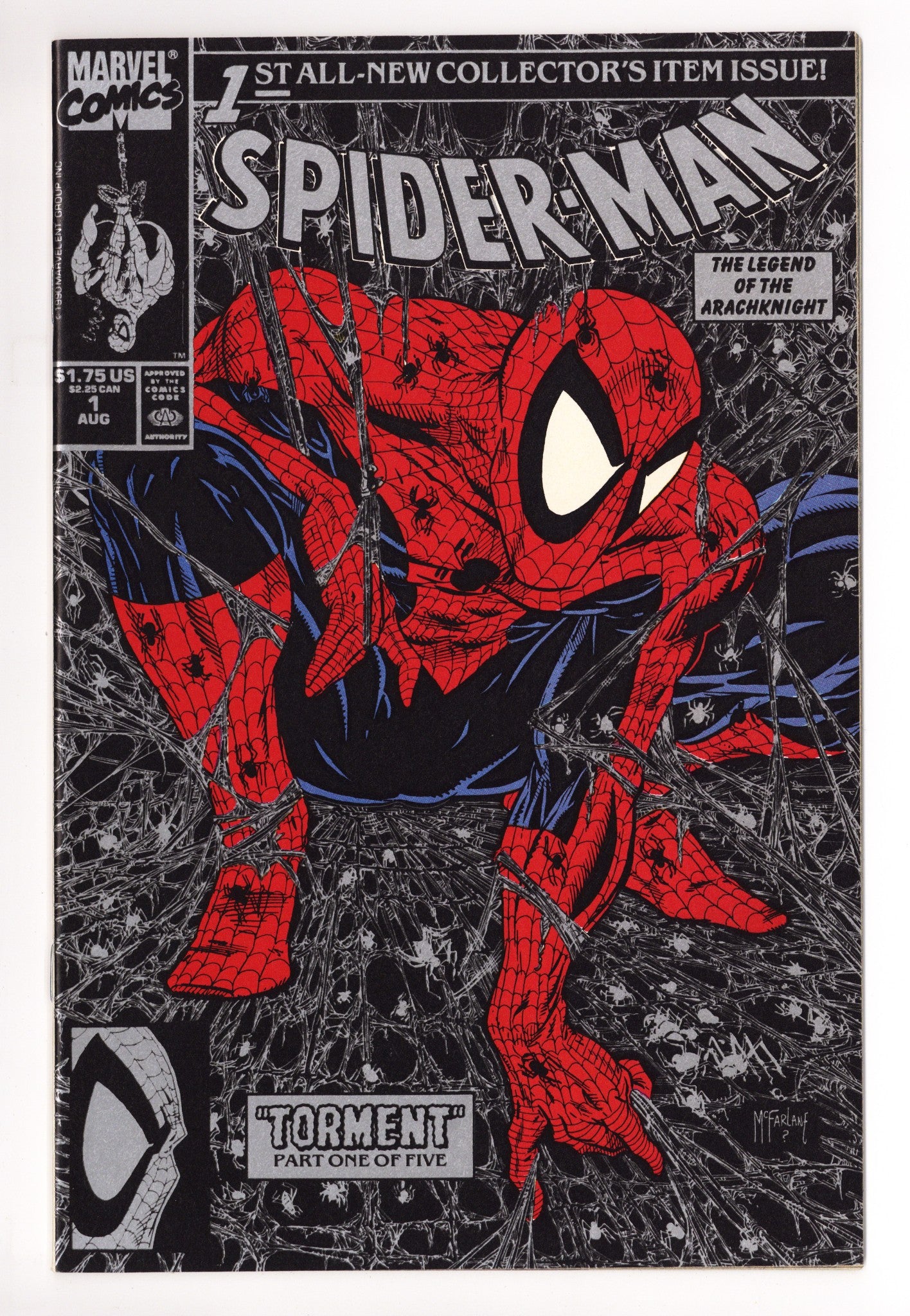 Spider-Man Vol 1 1 VF (8.0) (1990) Silver Variant 