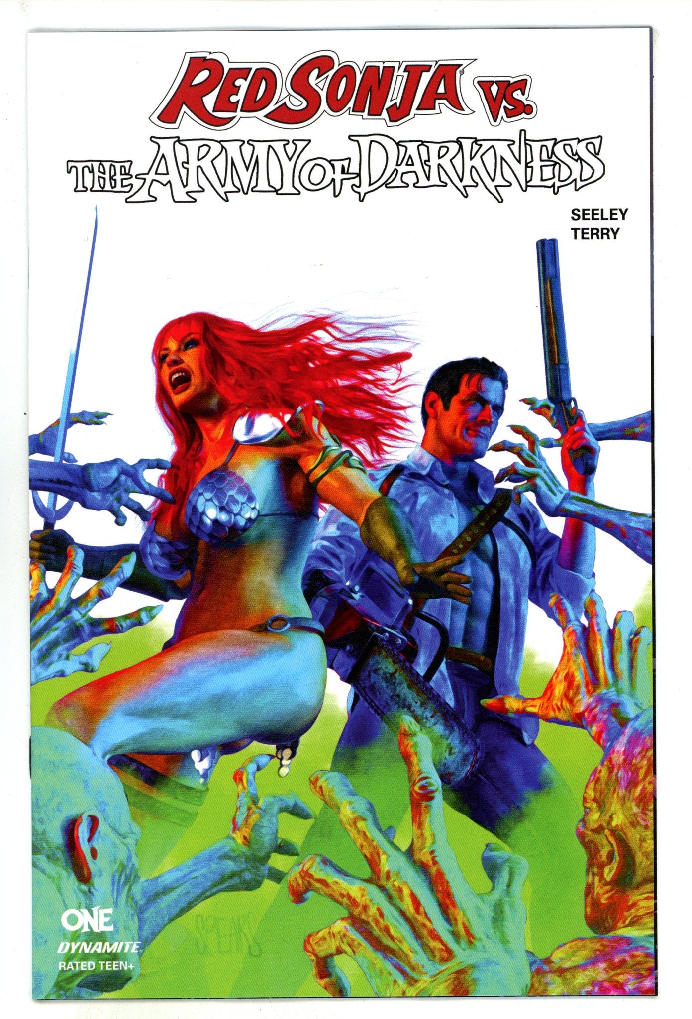 Red Sonja Vs Army Of Darkness 1 Spears White Variant (1900)