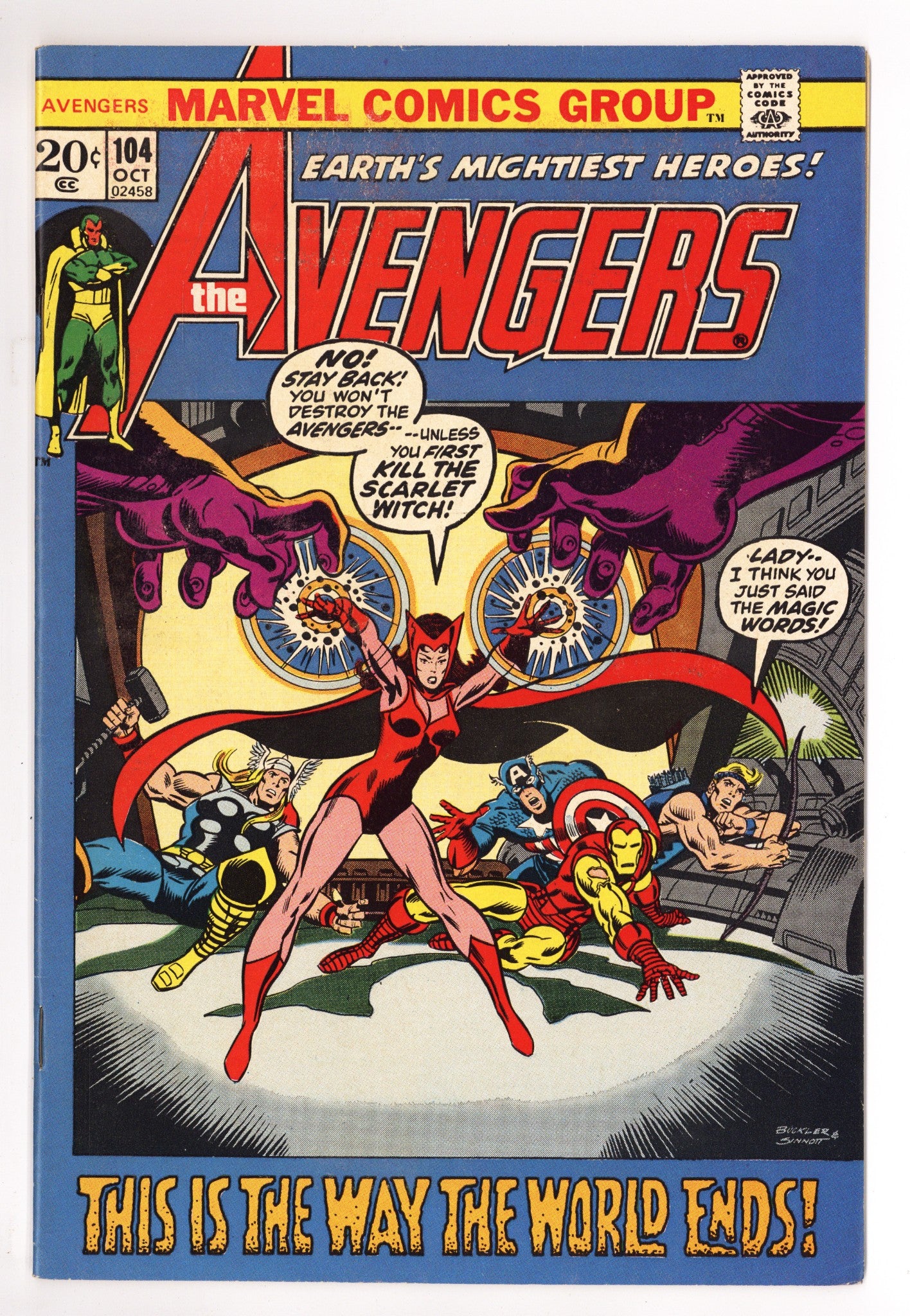 The Avengers Vol 1 104 VF- (7.5) (1972) 