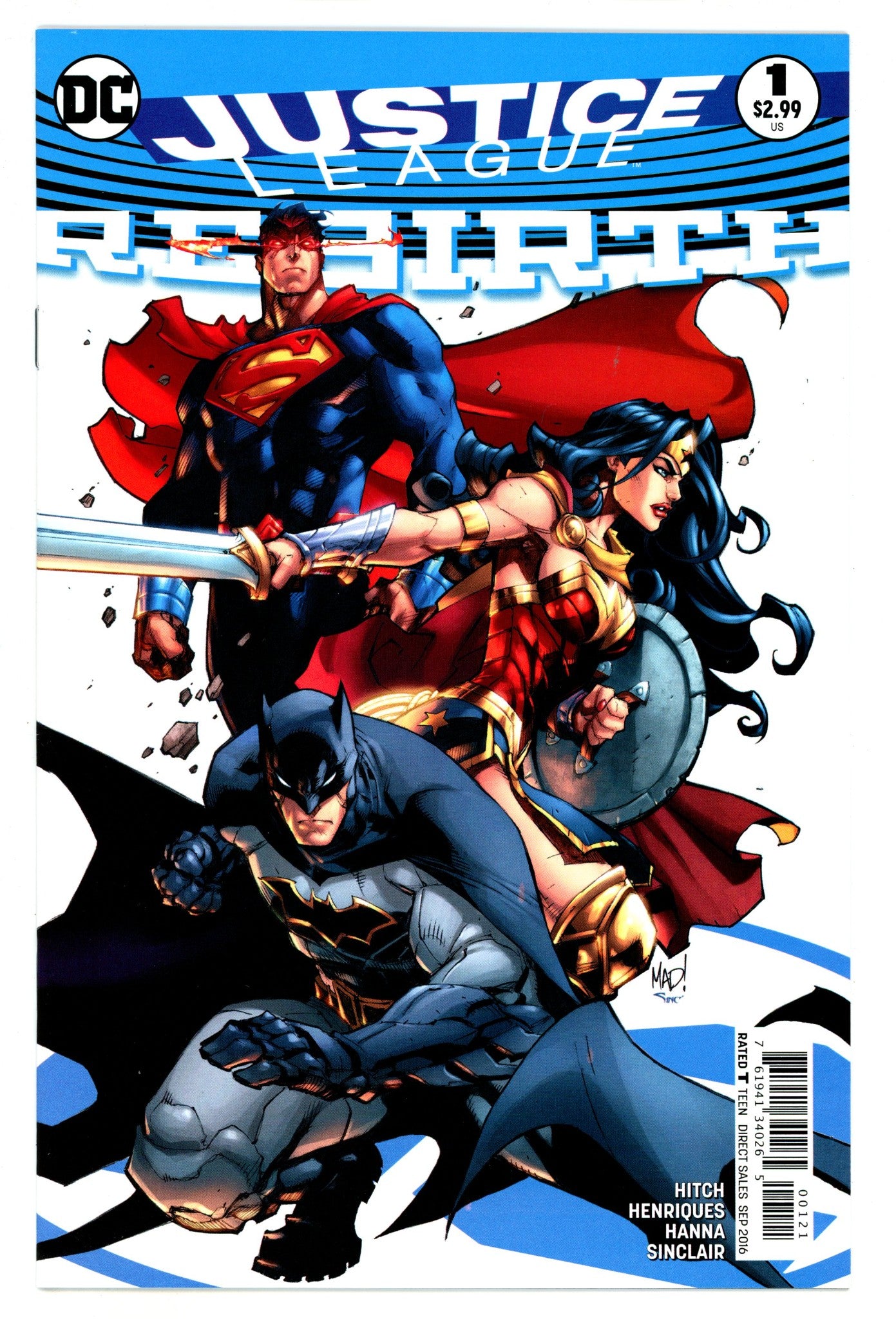 Justice League: Rebirth 1 High Grade (2016) Madureira Variant 
