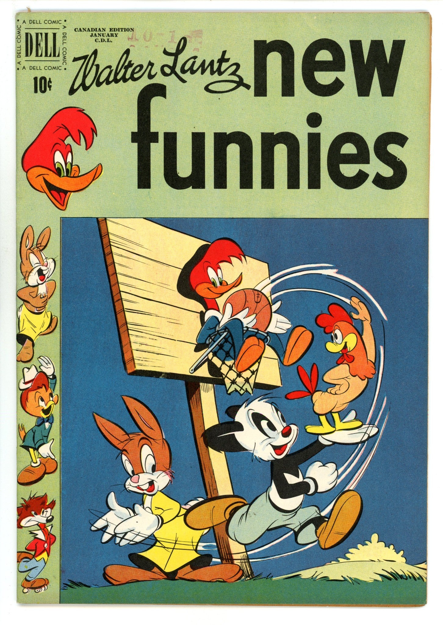 Walter Lantz New Funnies 166 FN+ (6.5) (1950) Canadian Edition 
