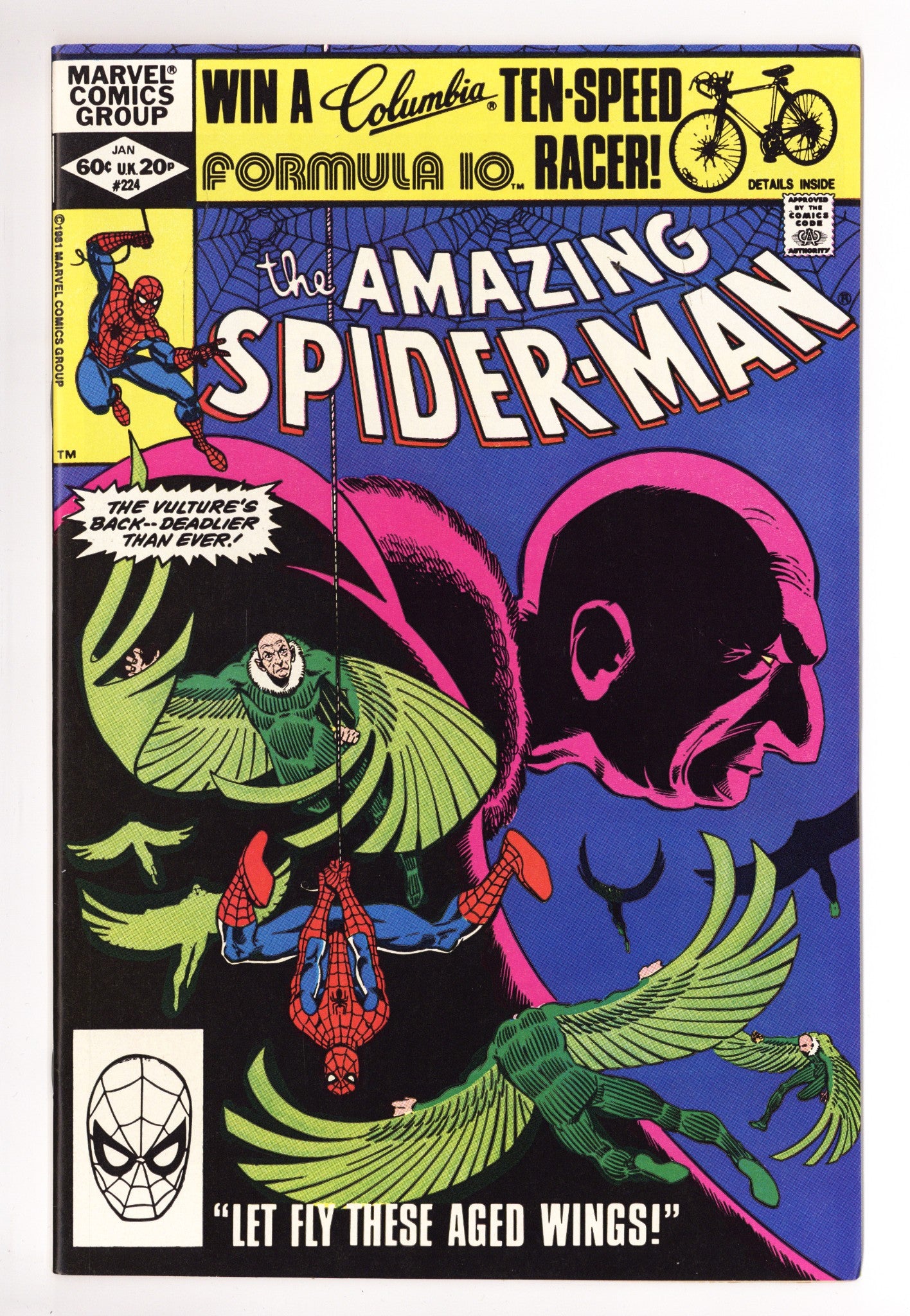 The Amazing Spider-Man Vol 1 224 NM- (9.2) (1982) 
