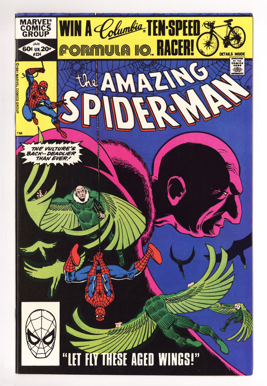 The Amazing Spider-Man Vol 1 224 NM- (9.2) (1982) 