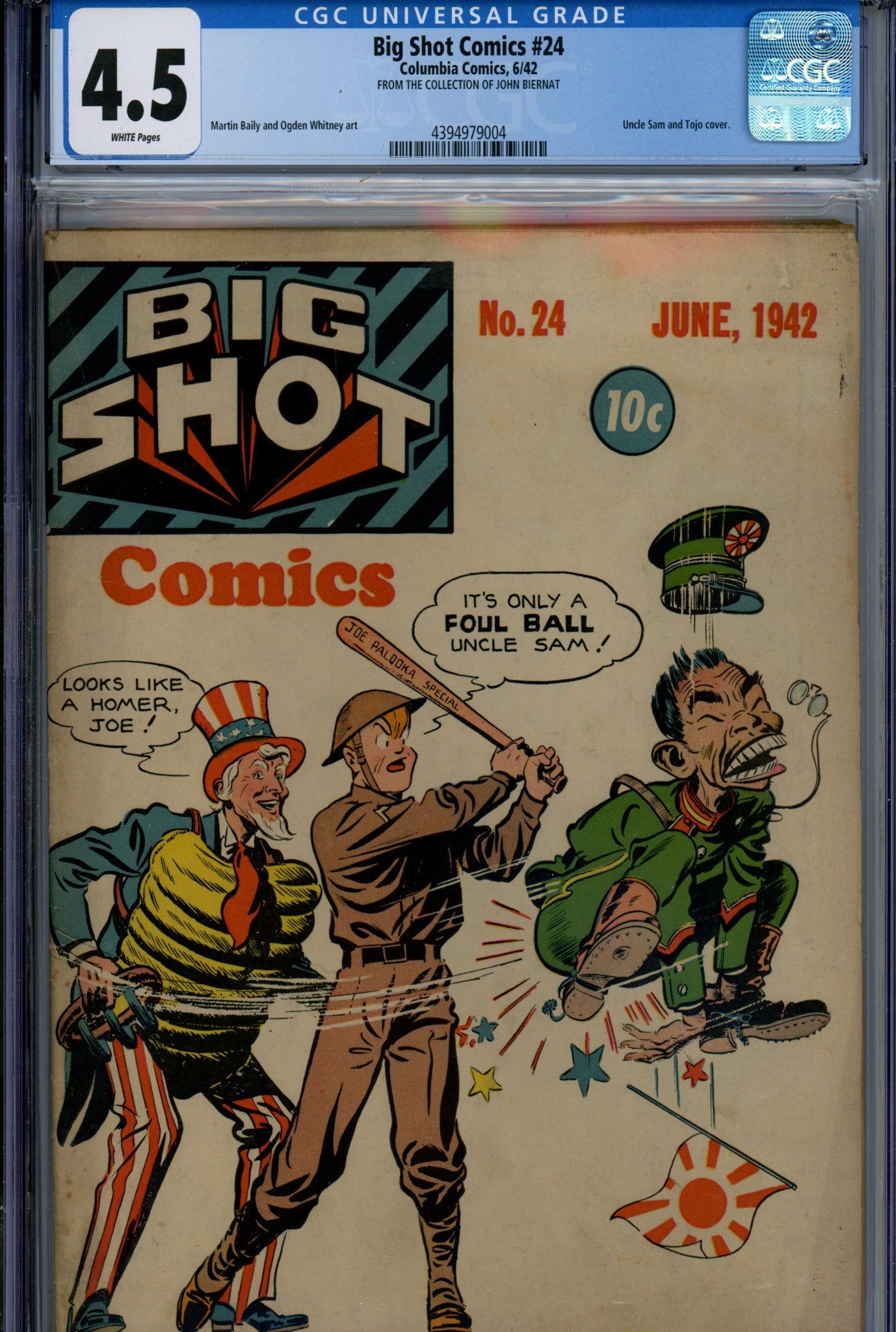 Big Shot Comics 24 CGC 4.5 (VG+) (1942) 