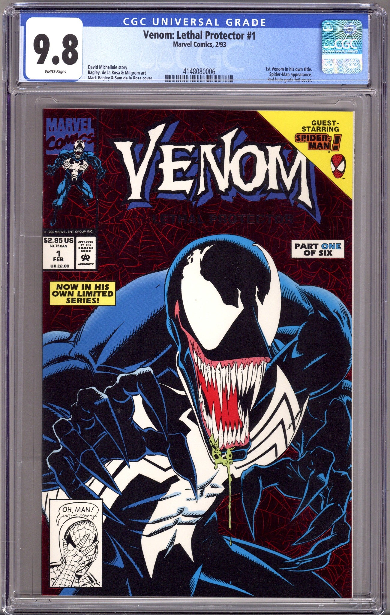 Venom: Lethal Protector Vol 1 1 CGC 9.8 (NM/M) (1993) 