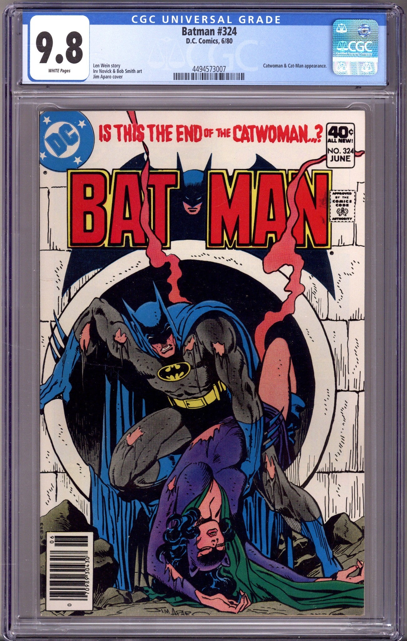 Batman Vol 1 324 CGC 9.8 (NM/M) (1980) 