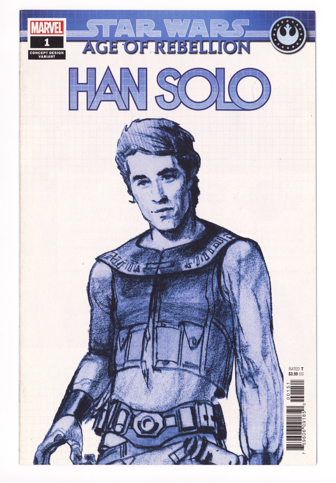 Star Wars: Age of Rebellion - Han Solo 1 High Grade (2019) McQuarrie Design Variant 