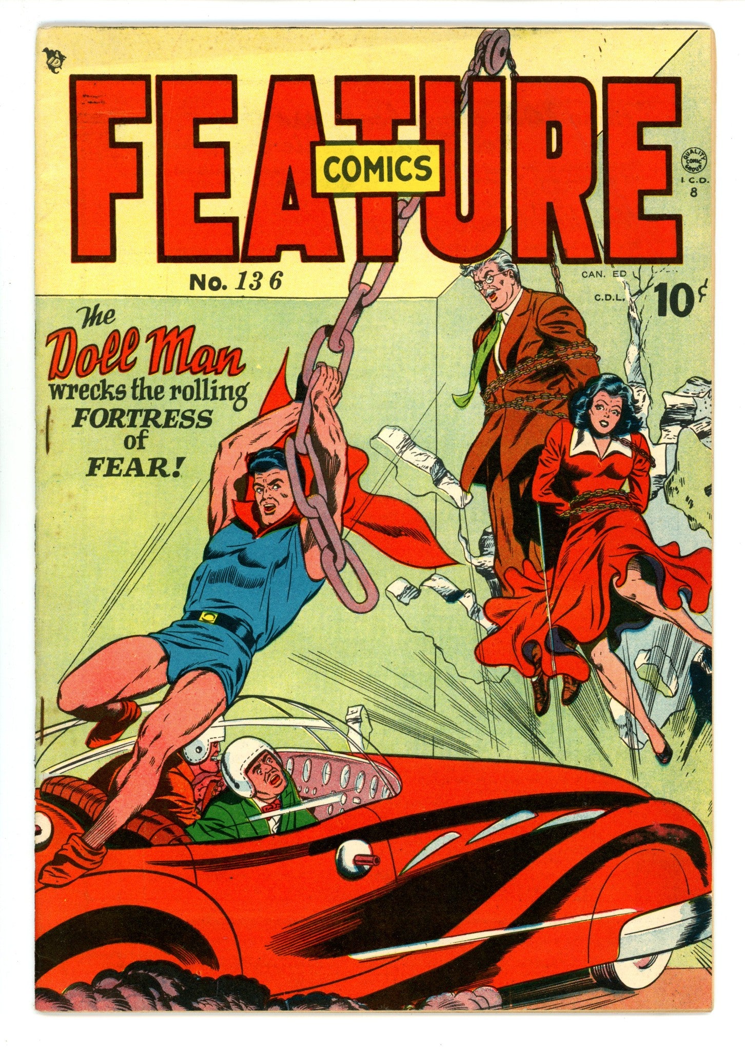 Feature Comics 136 (137) FN+ (6.5) (1949) Canadian Edition 
