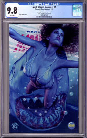 Mark Spears Monsters 2 CGC 9.8 (NM/M) 3rd Print (2025) Spears Foil Virgin Exclusive Variant