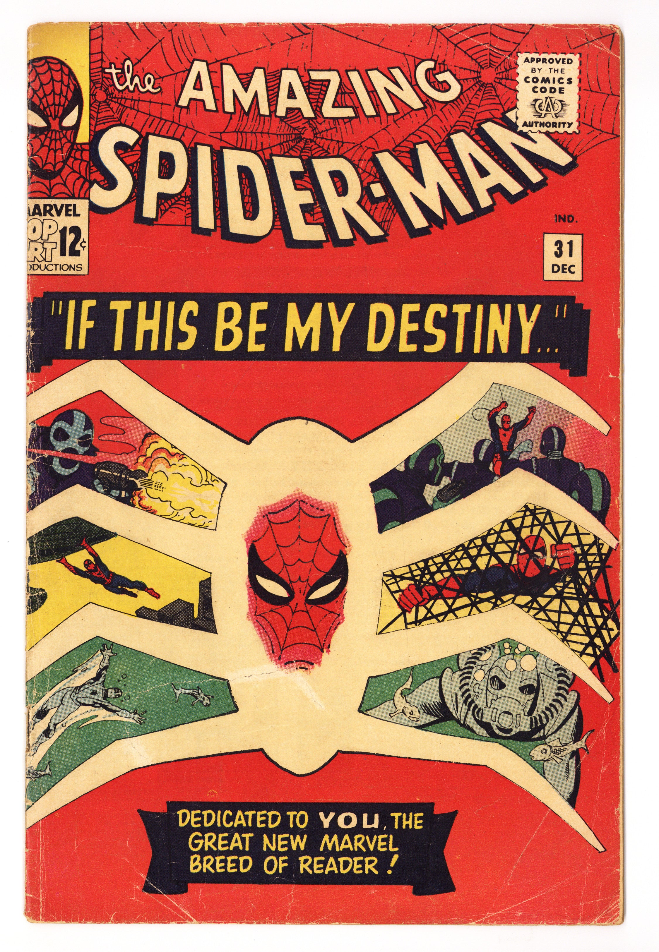 The Amazing Spider-Man Vol 1 31 GD/VG (3.0) Front Cover Torn (1965) 