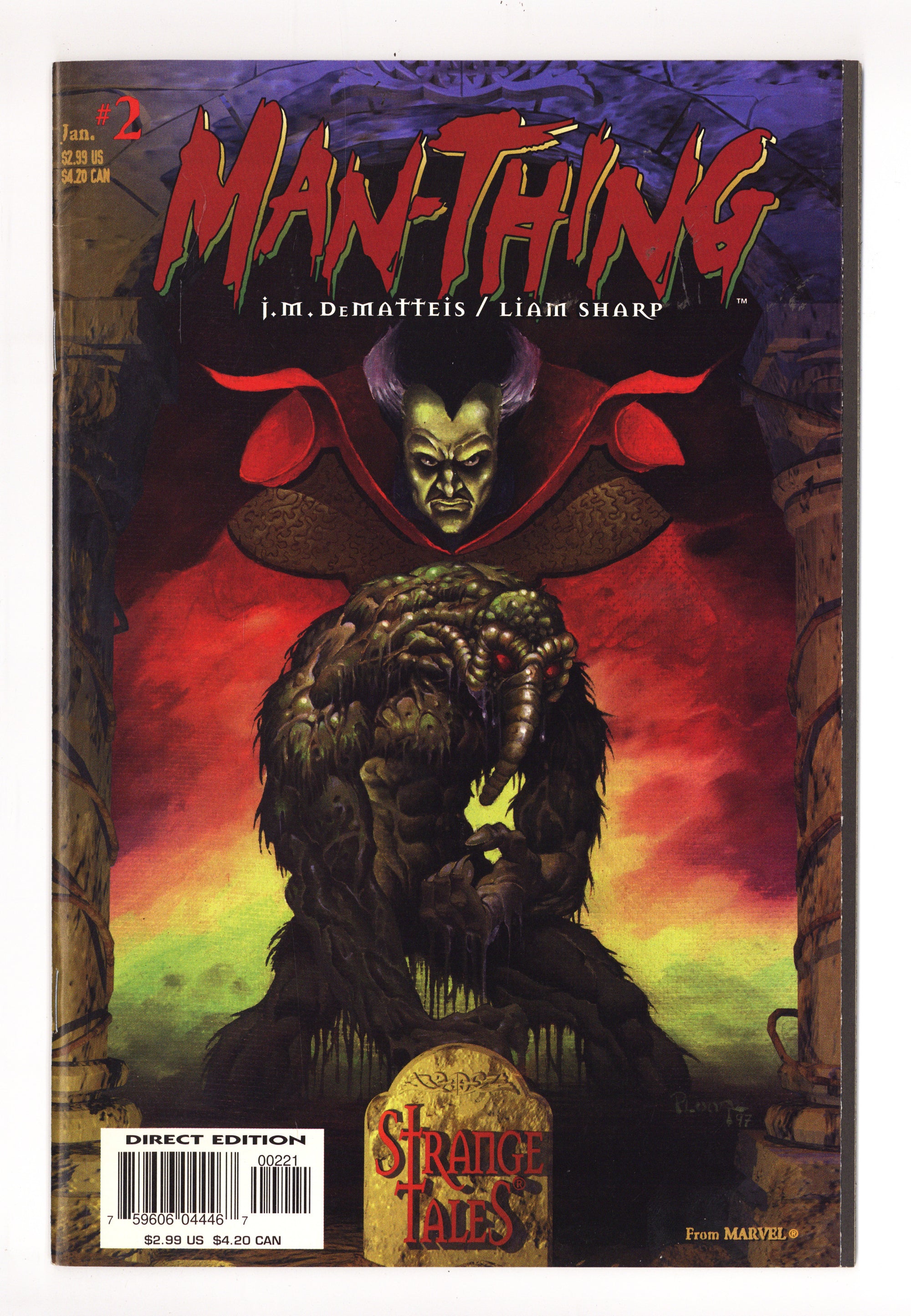 Man-Thing Vol 3 2 High Grade (1998) Ploog Variant 