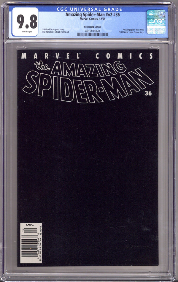 The Amazing Spider-Man Vol 2 36 CGC 9.8 (NM/M) (2001) Newsstand