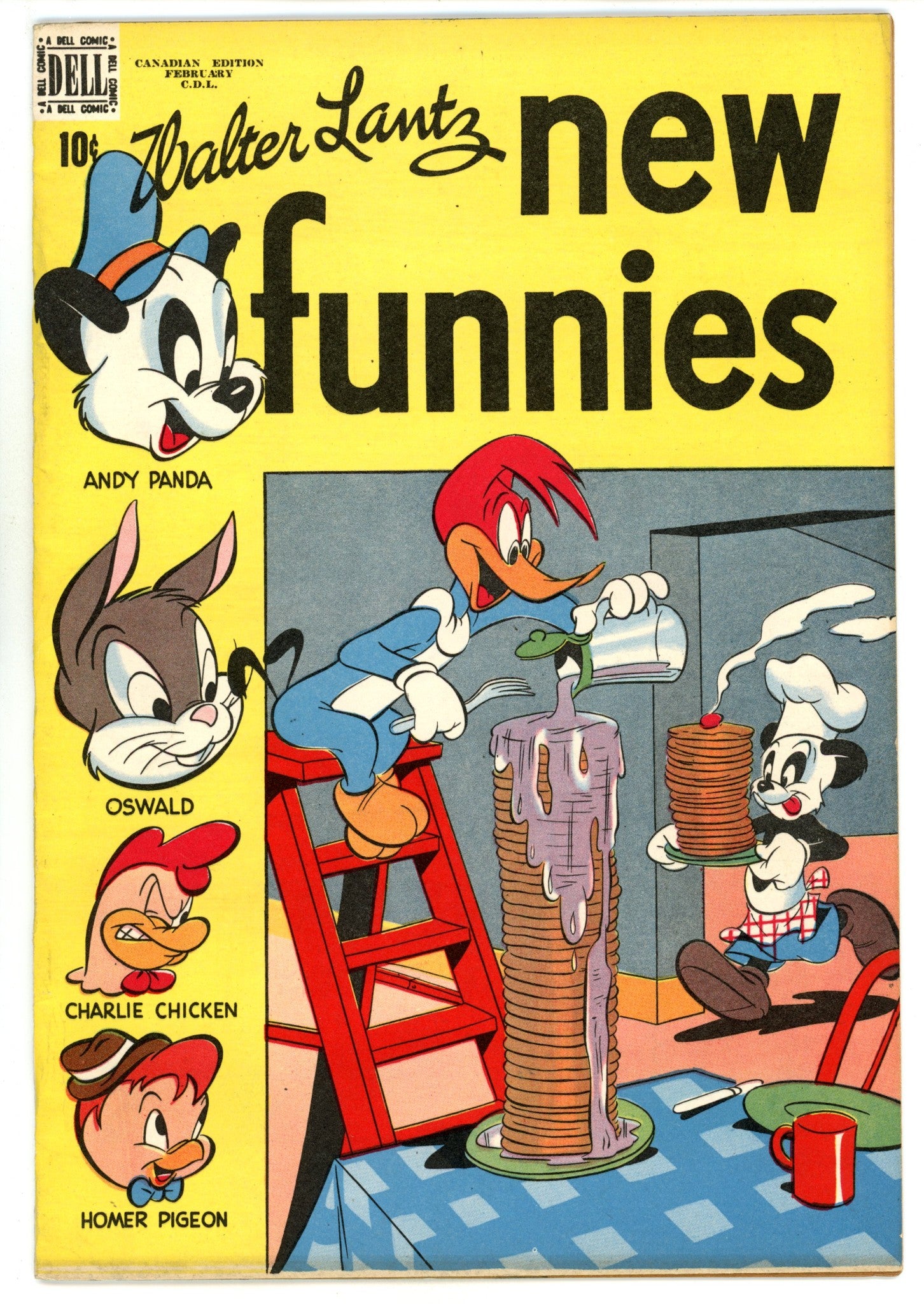 Walter Lantz New Funnies 167 VF+ (8.5) (1951) Canadian Edition 