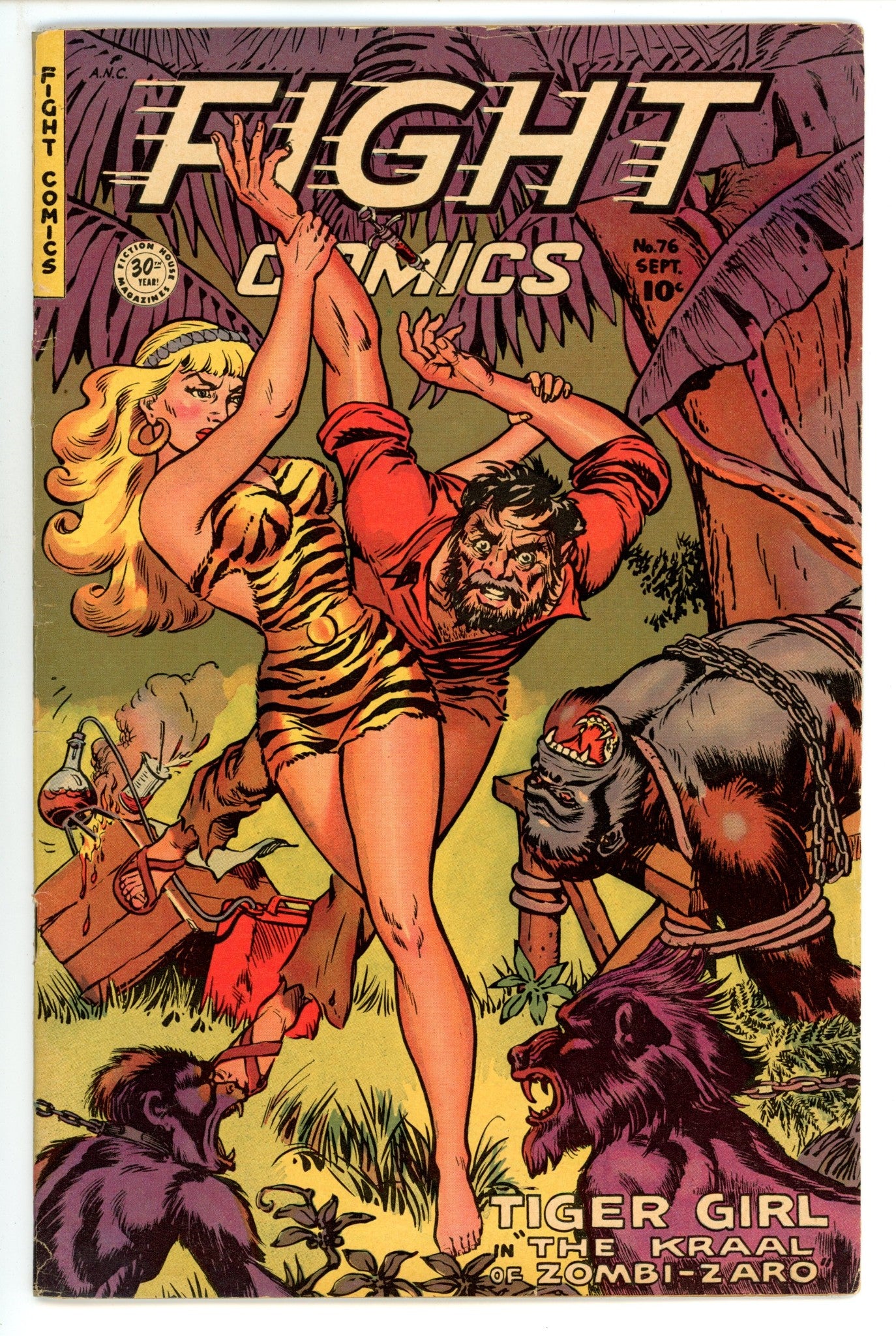 Fight Comics 76 VG (4.0) Interior Cover Taped (1951) 