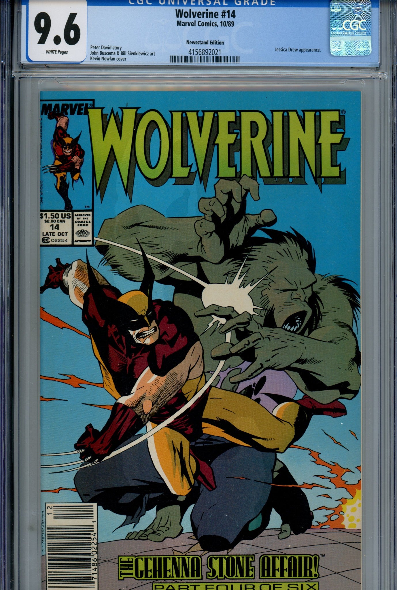 Wolverine Vol 2 14 Newsstand CGC 9.6 (1989)