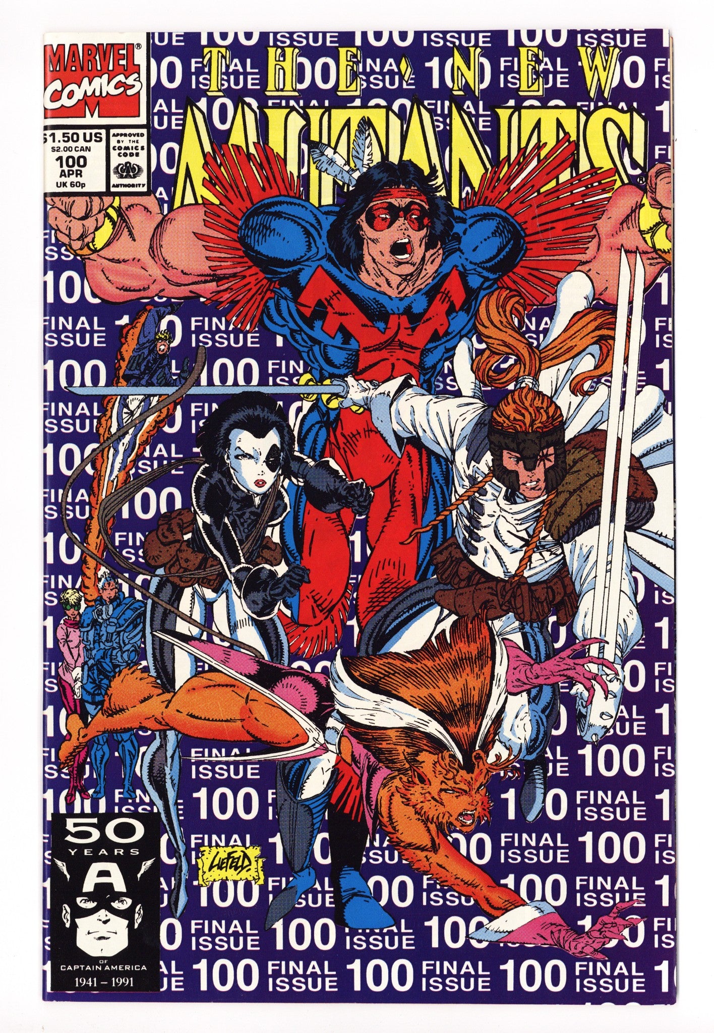 The New Mutants Vol 1 100  NM- (9.2)   (1991)